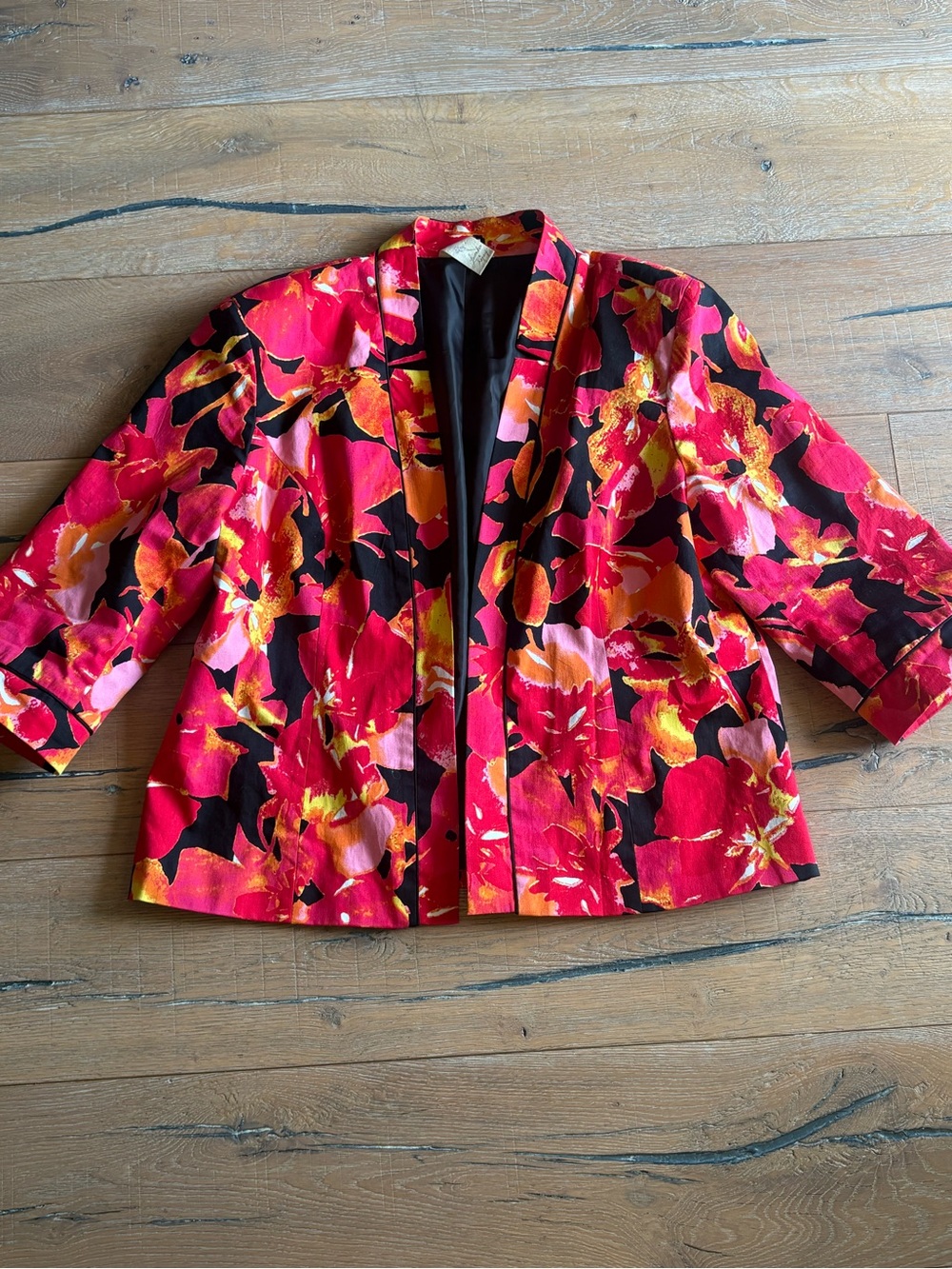 Lavender & Honey Floral Statement Blazer Business Chic Size XL